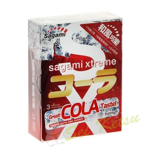 Японские латексные презервативы Sagami Xtreme СOLA, 3 шт.